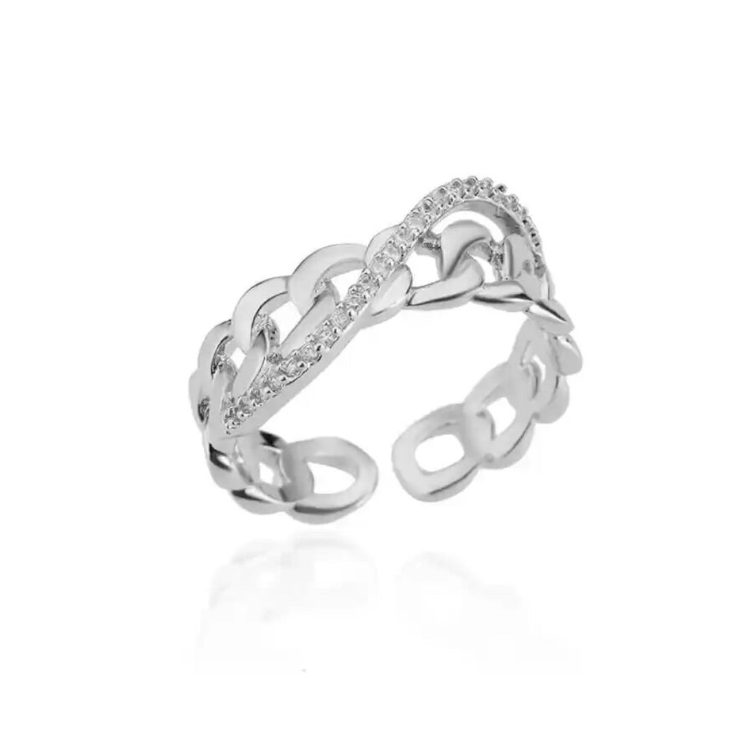 SPARKLING CHAIN RING