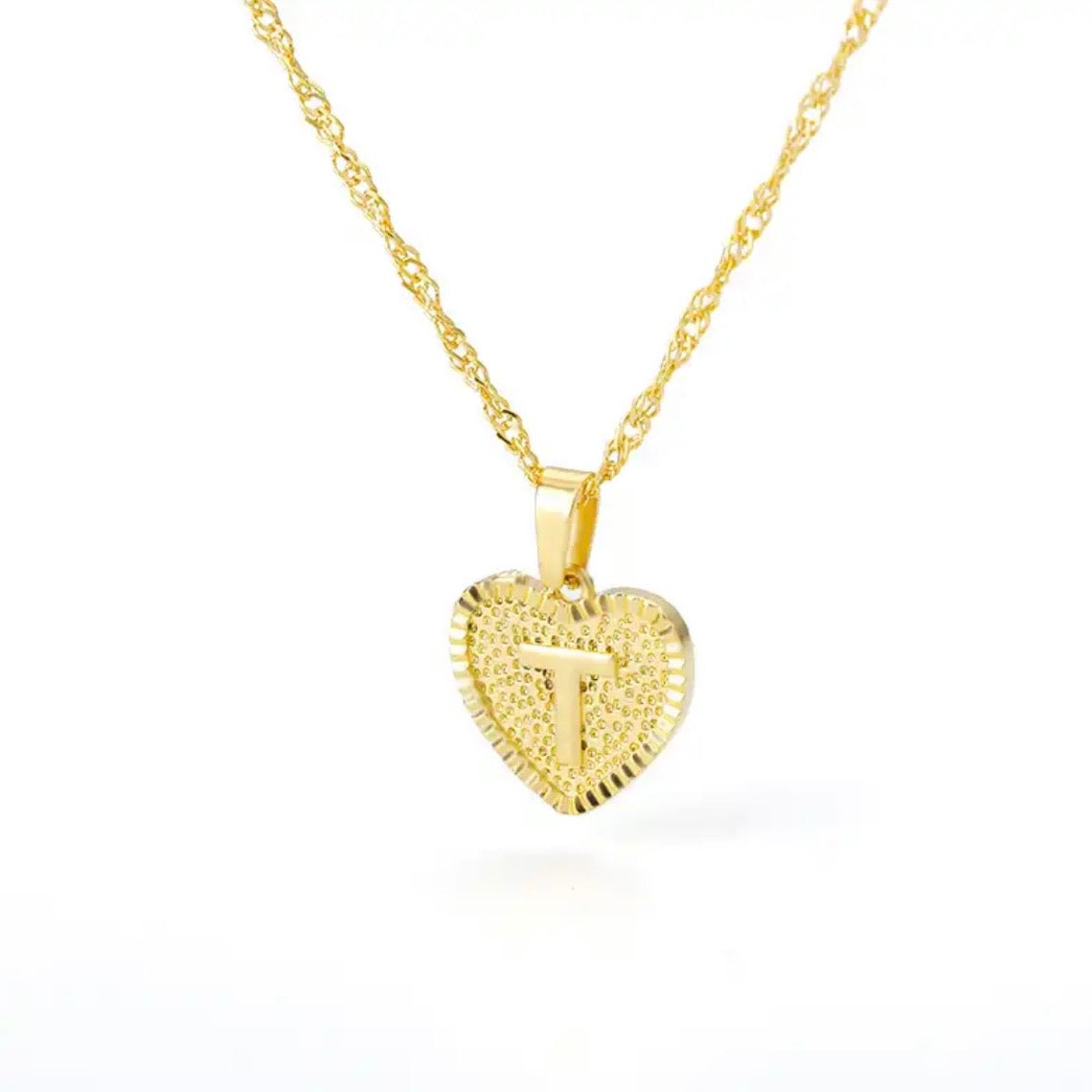 HEART LETTER NECKLACE