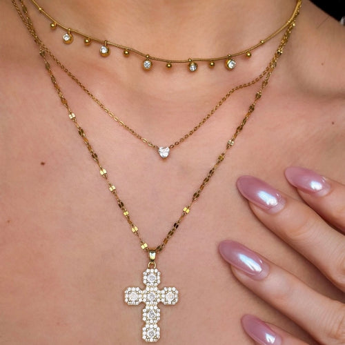 ZIRCONIA CROSS PENDANT