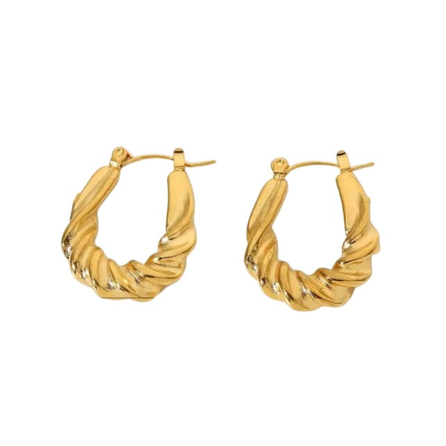 TWISTED HOOP EARRINGS