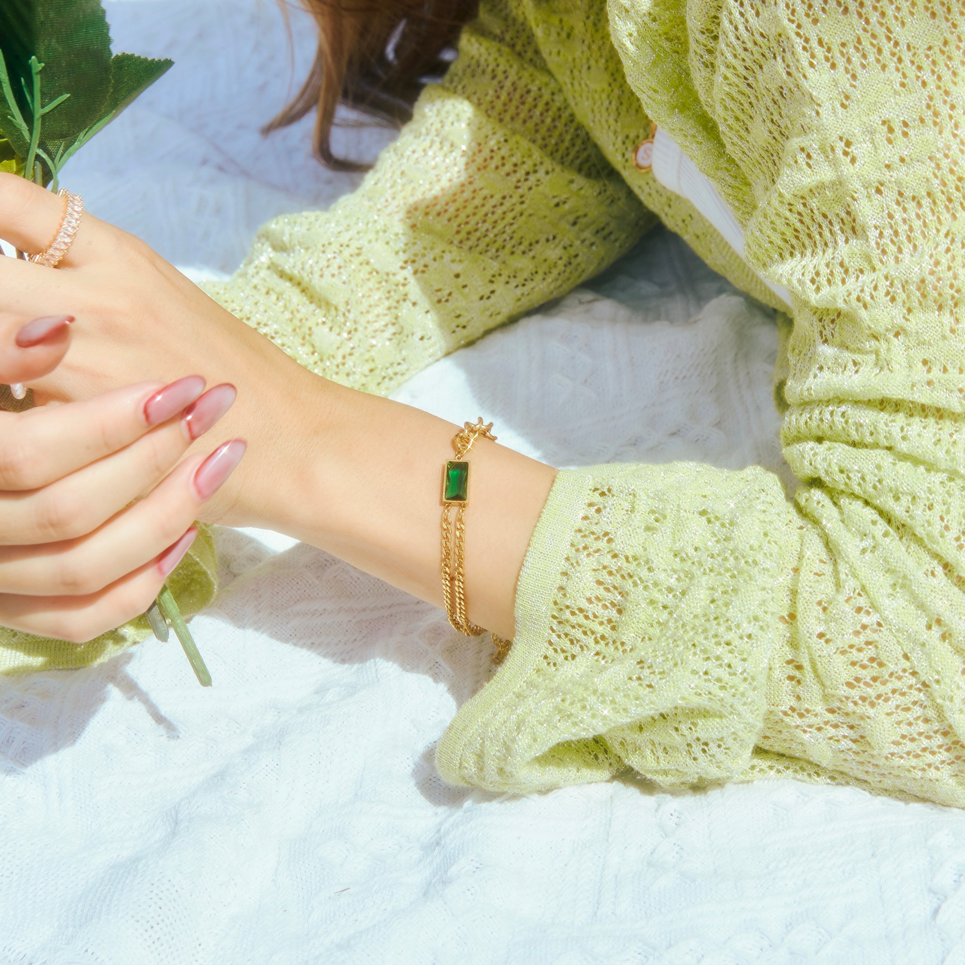 GREEN EMERALD BRACELET