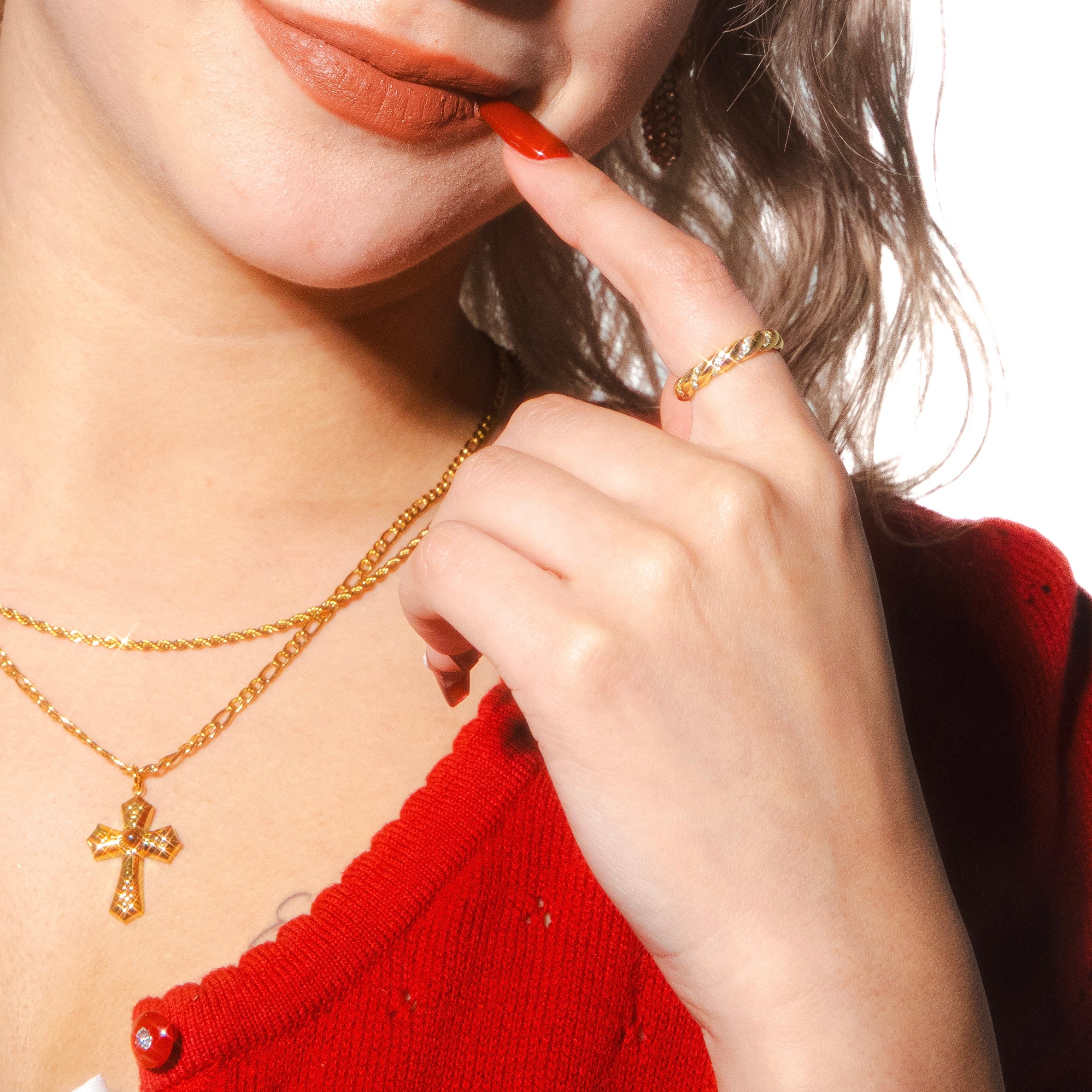 SPARKLING TWISTED RING