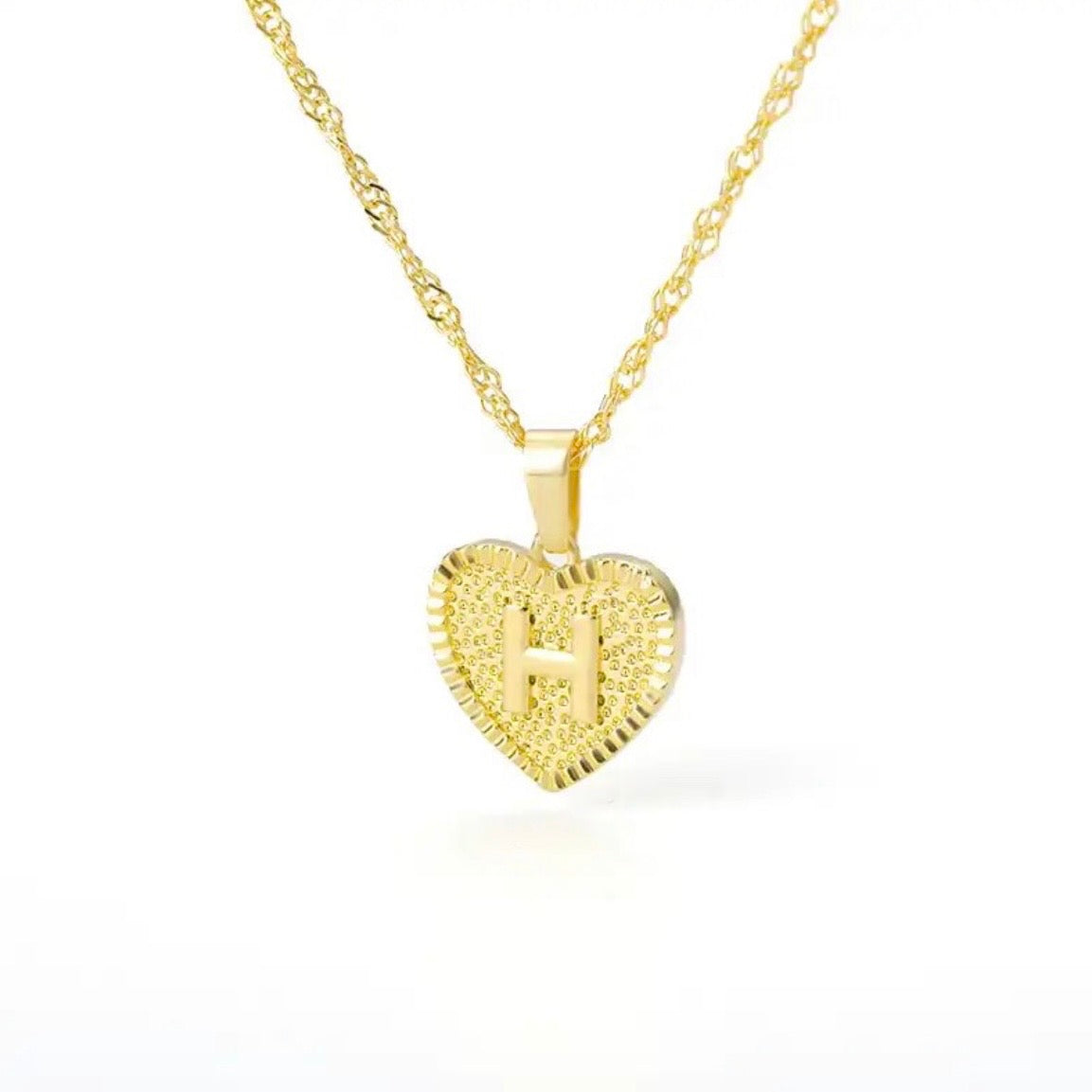 HEART LETTER NECKLACE