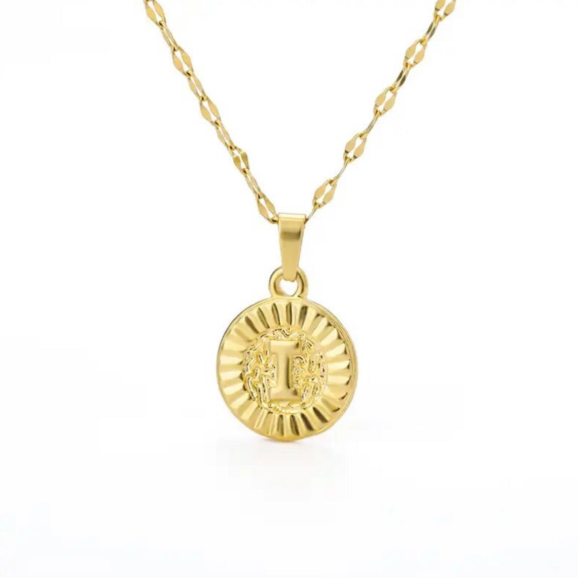 ROUND LETTER NECKLACE
