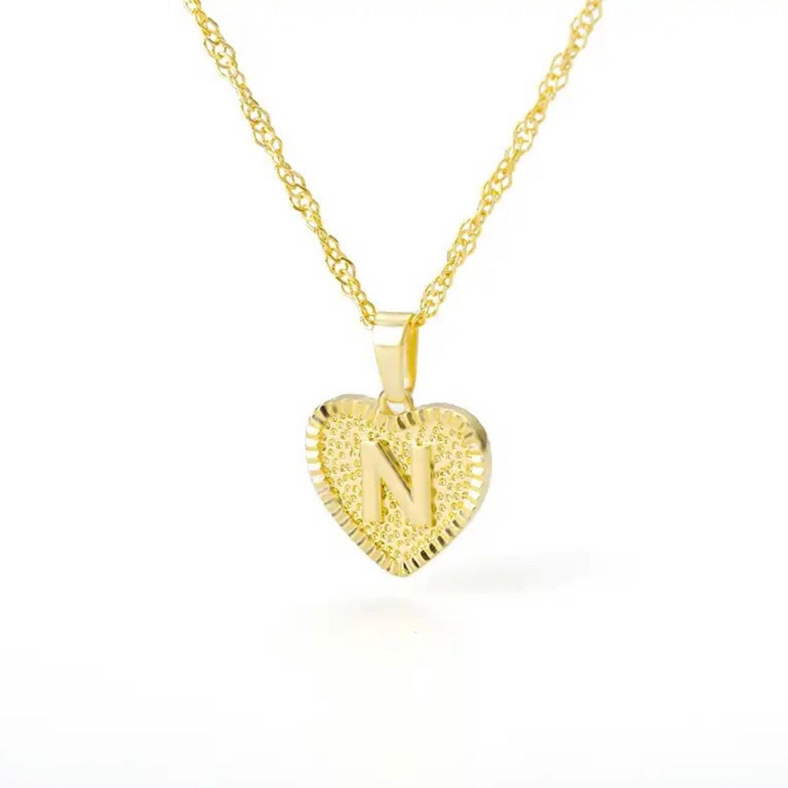 HEART LETTER NECKLACE