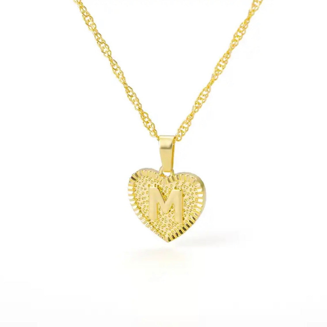 HEART LETTER NECKLACE