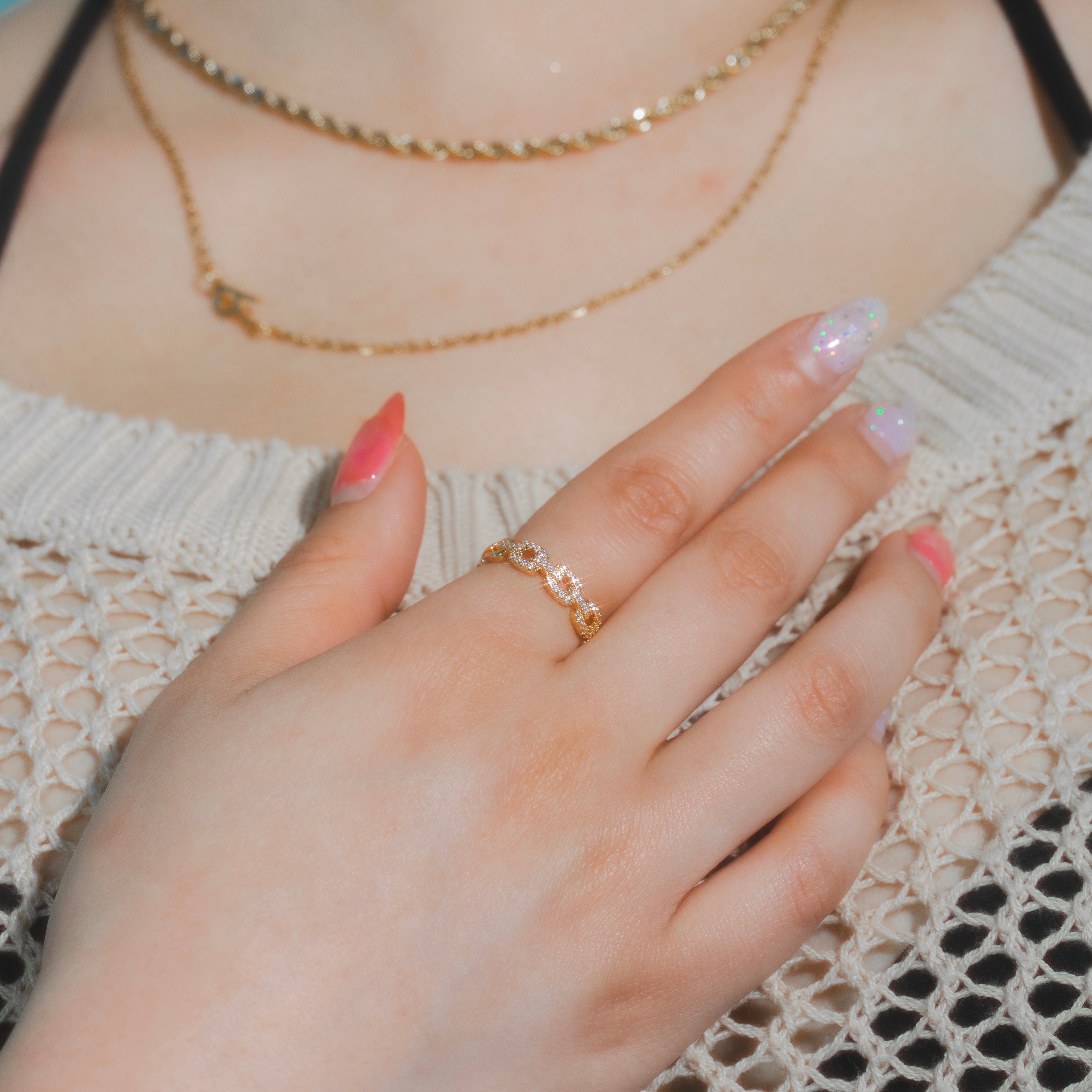 TWINKLE CHAIN RING