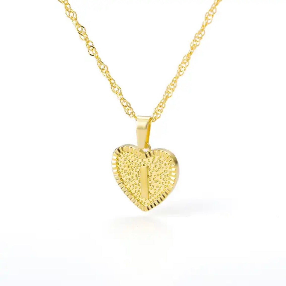 HEART LETTER NECKLACE