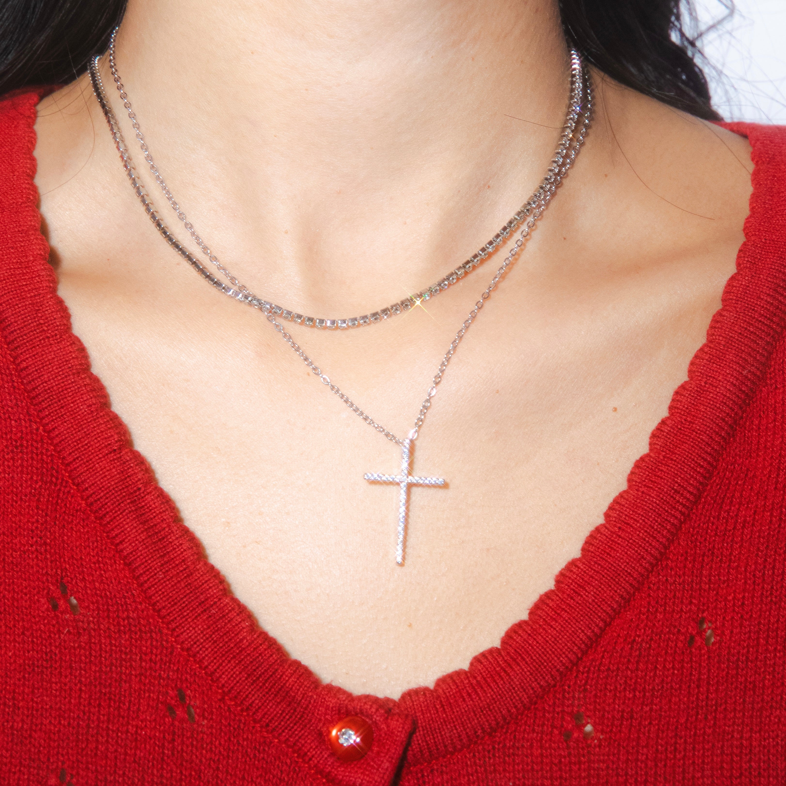 SILVER CROSS PENDANT