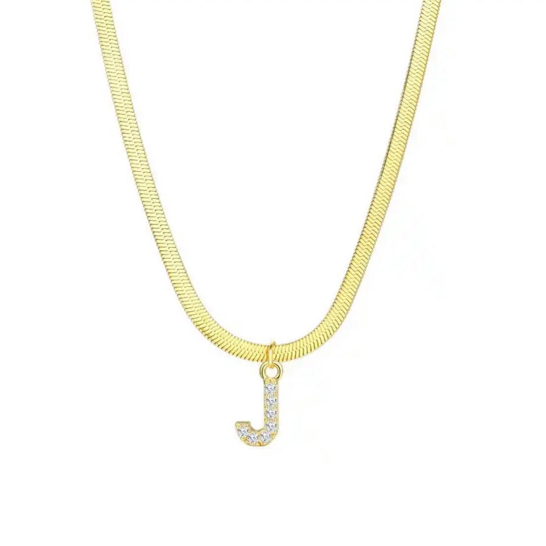 TINY SPARKLE LETTER NECKLACE