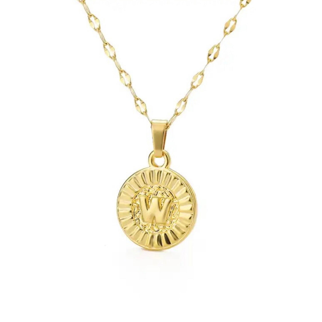 ROUND LETTER NECKLACE