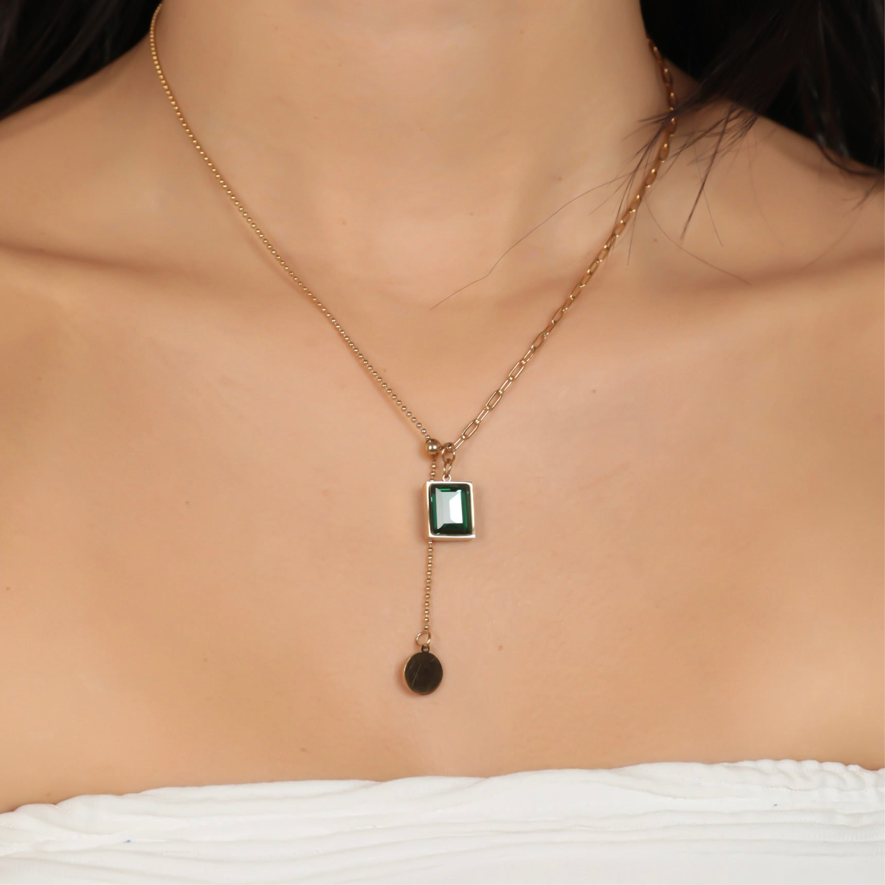 ADJUSTABLE STONE NECKLACE