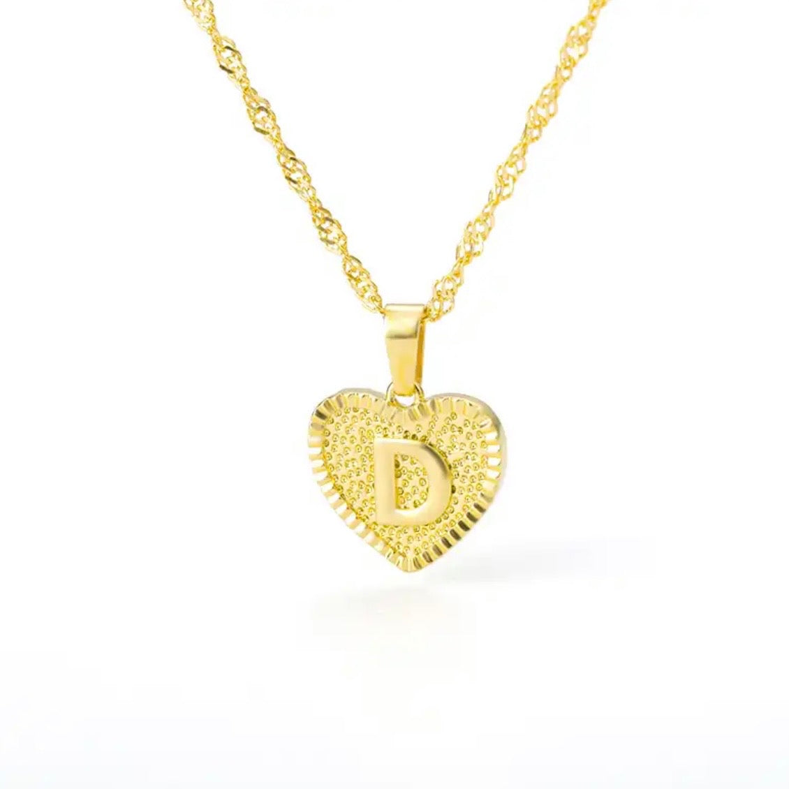 HEART LETTER NECKLACE