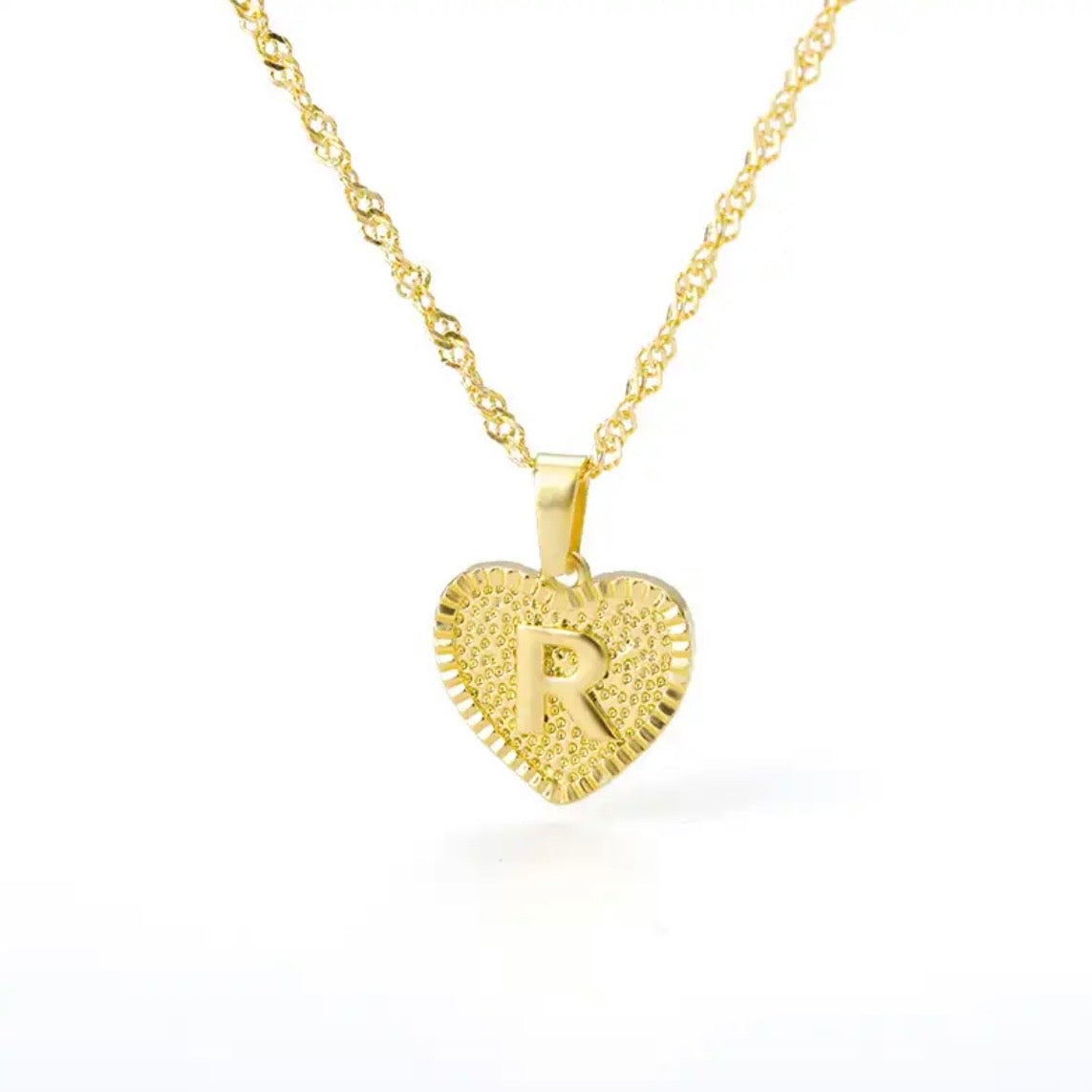HEART LETTER NECKLACE