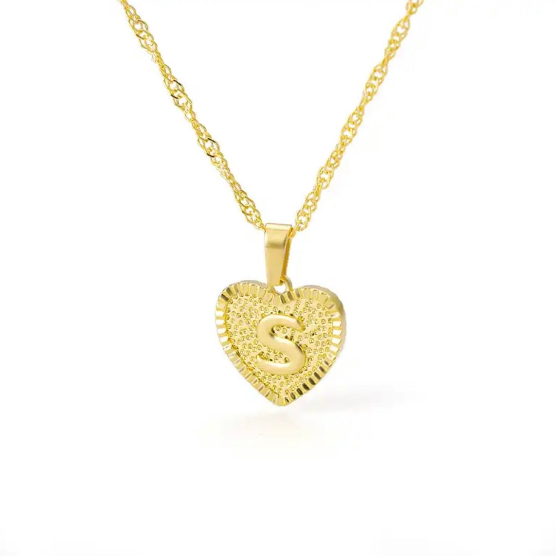 HEART LETTER NECKLACE