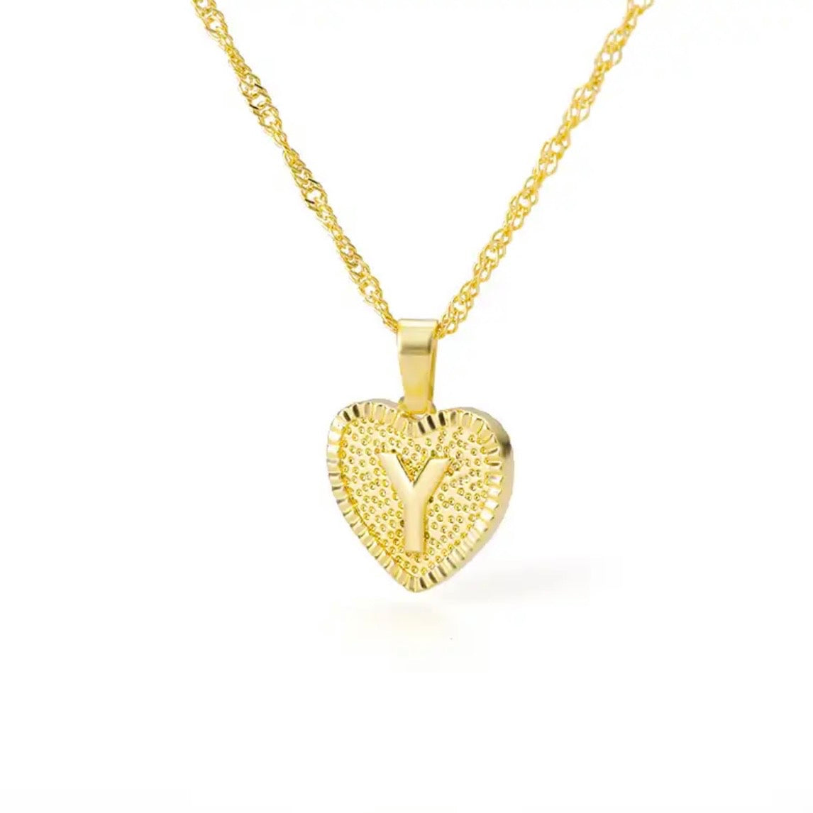 HEART LETTER NECKLACE