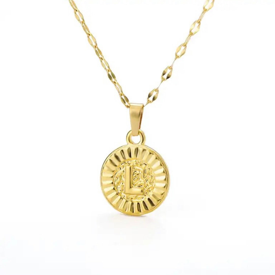 ROUND LETTER NECKLACE
