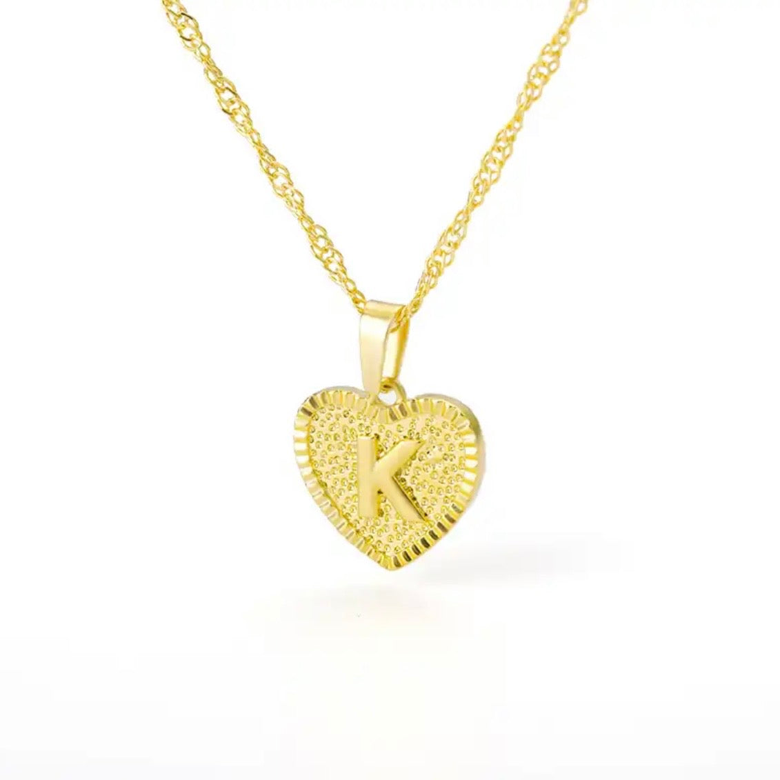 HEART LETTER NECKLACE
