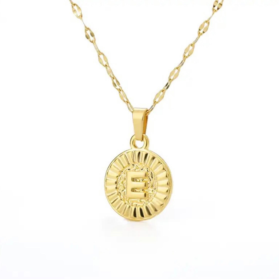 ROUND LETTER NECKLACE