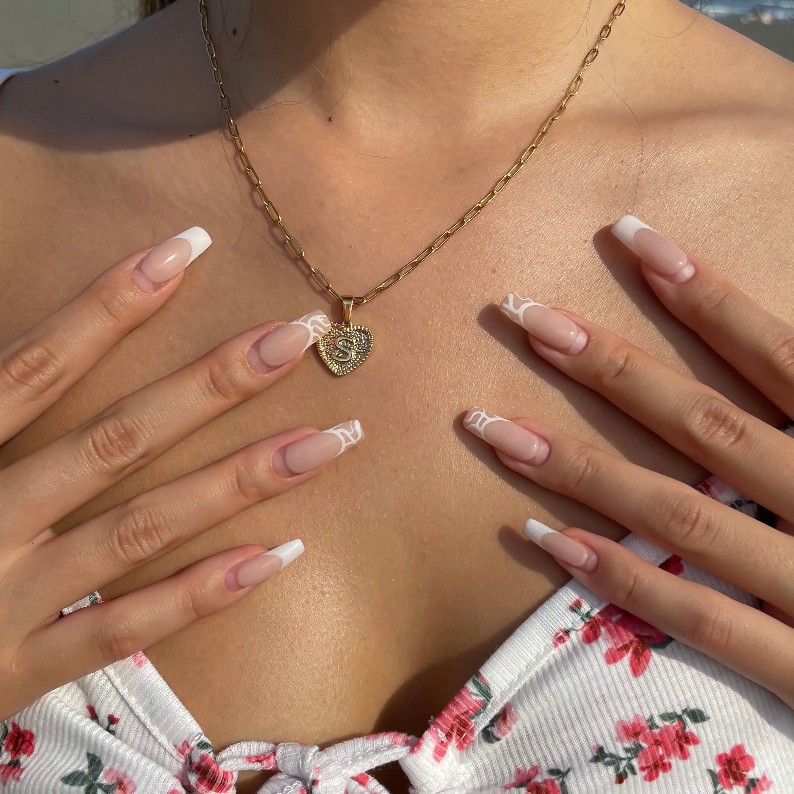 HEART LETTER NECKLACE