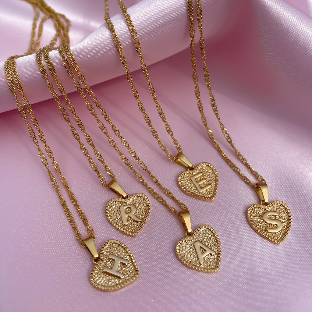 HEART LETTER NECKLACE
