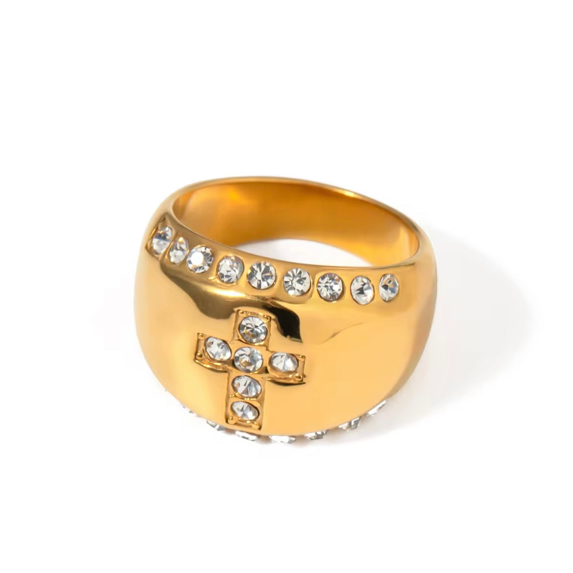 DOME CROSS RING