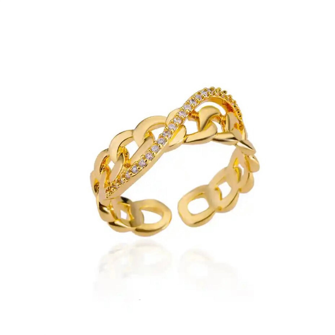 SPARKLING CHAIN RING